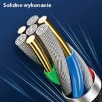 Usams Braided U-Tone Lightning Cable 1.2m Power-off 2A Fast Charging Black SJ344USB01 (US-SJ344)