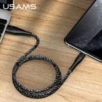 Usams Braided U41 Lightning Cable 1m 2A Black SJ391USB01 (US-SJ391) Fast Charge