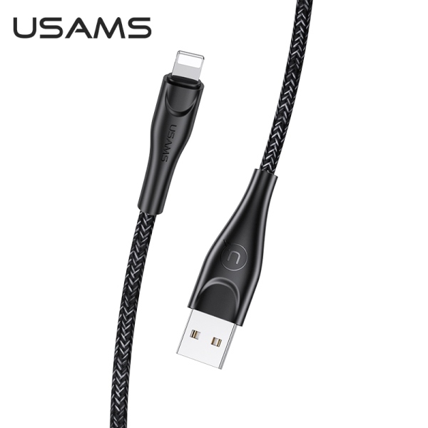 Usams Braided U41 Lightning Cable 1m 2A Black SJ391USB01 (US-SJ391) Fast Charge