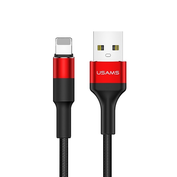 Usams Braided U5 2A Lightning Cable Red 1.2m SJ220IP02 (US-SJ220)