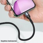 Usams Braided U55 2A Lightning Cable Black 1m SJ448USB01 (US-SJ448)