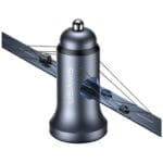 Usams CC320 Aluminum Car Charger 2.4A 2xUSB-A tarnish