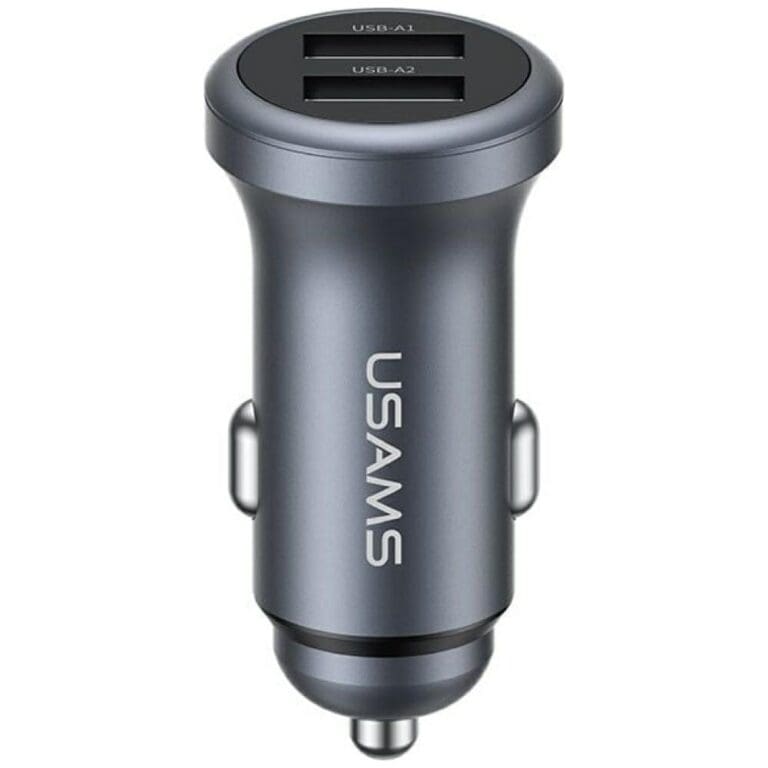 Usams CC320 Aluminum Car Charger 2.4A 2xUSB-A tarnish