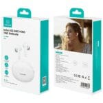 Usams Echo E02 TWS Bluetooth Headphones ANC+ENC wireless White