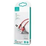 Usams U59 Magnetic Lightning Cable 2.1A Fast Charge 1m Braided Red SJ472USB02 (US-SJ472)