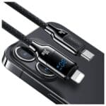 Usams USB-C to Lightning Cable 30W 1.2m Digital Display Zinc Alloy Fast Charging Data Cable HX Seri