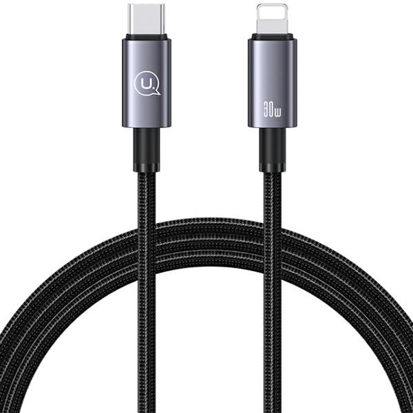 Usams USB-C to Lightning Cable 30W 1.2mFast Charging steel/tarnish SJ662USB01 (US-SJ662)