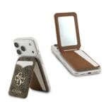 Guess PU 4 G Mirror MagSafe Cardslot Wallet with Stand Brown