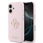 Guess PU Resin Logo Pink Tok iPhone 17