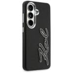 Karl Lagerfeld Grained Signature Metal Resin Logo black Samsung Galaxy S26 Tok
