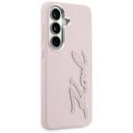 Karl Lagerfeld Grained Signature Metal Resin Logo pink Samsung Galaxy S26 Tok
