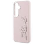 Karl Lagerfeld Grained Signature Metal Resin Logo pink Samsung Galaxy S26 Tok