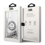 Karl Lagerfeld KLHCP14MLCRSGRS silver Hardcase Liquid Glitter R iPhone 14 Plus / 15 Plus Tok