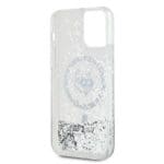Karl Lagerfeld KLHMP12MLGCHSGH Hardcase transparent Liquid Glitter Choupette He iPhone 12 / 12 Pro Tok
