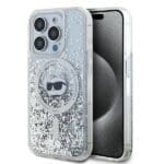 Karl Lagerfeld KLHMP13XLGCHSGH Hardcase transparent Liquid Glitter Choupette H iPhone 13 Pro Max Tok