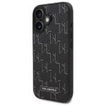 Karl Lagerfeld KLHMP16MPKHPORPK black Hardcase Hot Stamp MagSafe iPhone 16 Plus Tok