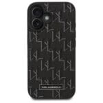 Karl Lagerfeld KLHMP16MPKHPORPK black Hardcase Hot Stamp MagSafe iPhone 16 Plus Tok