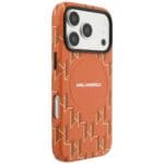 Karl Lagerfeld Monogram logo MagSafe orange iPhone 17 Pro Tok