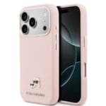 Karl Lagerfeld PU Karl and Choupette Heads Pins MagSafe Pink Tok iPhone 17 Pro