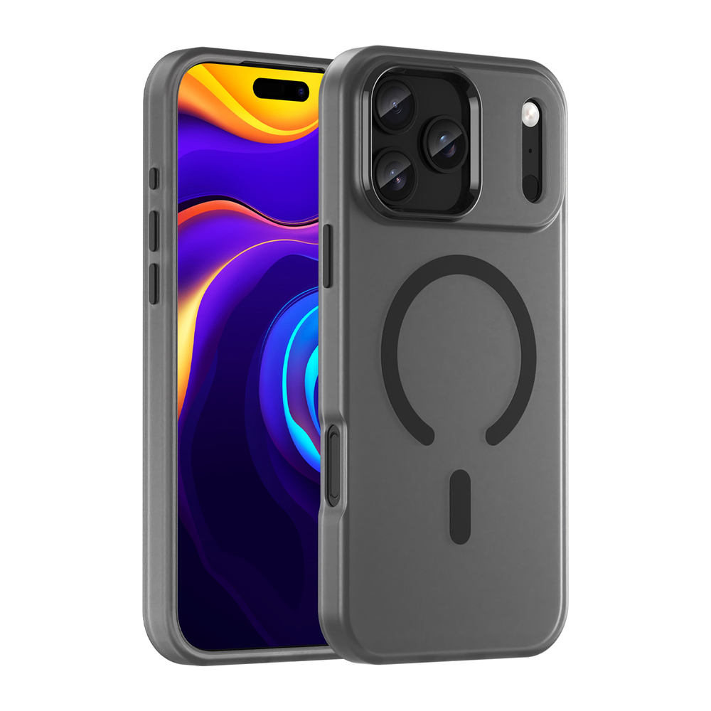 Magnetic Abrasive Compatible With MagSafe Matte Black iPhone 17 Pro Max Tok