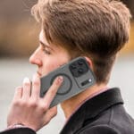 Magnetic Abrasive Compatible With MagSafe Matte Black iPhone 17 Pro Max Tok