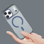 Magnetic Abrasive Compatible With MagSafe Matte Blue iPhone 17 Pro Max Tok