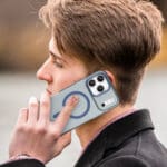 Magnetic Abrasive Compatible With MagSafe Matte Blue iPhone 17 Pro Max Tok