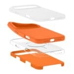 Spigen Silicone Fit Mag MagSafe Cosmic Orange iPhone 17 Pro Tok