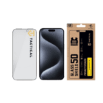 Tactical Glass Shield Privacy Stealth 5D Glass Apple Black iPhone 15 Pro