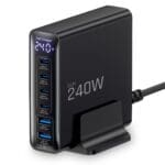 Tech-Protect Dc 240 W Gan 6 Port Desktop Charger Pd 240 W / Qc 3.0 Black
