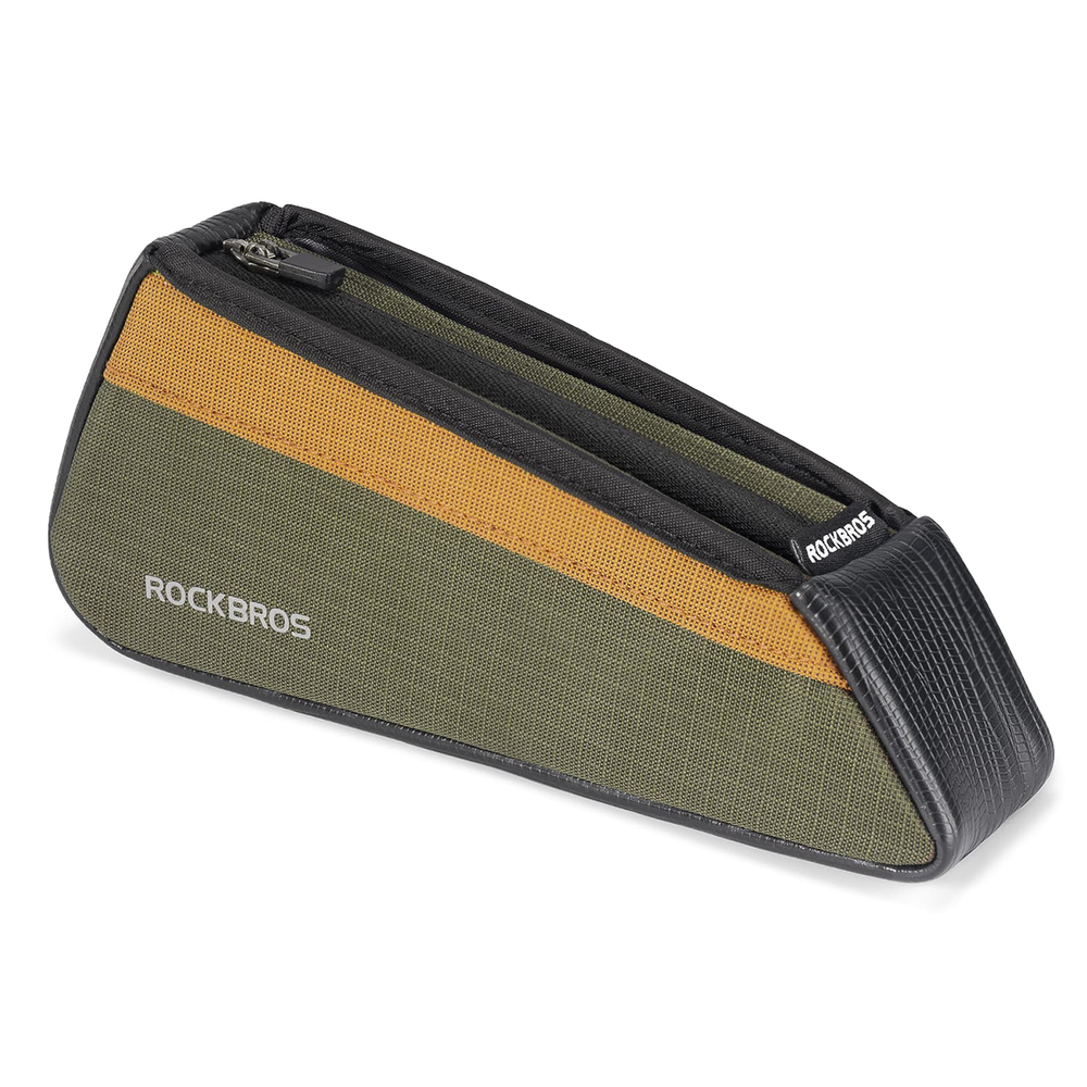 Rockbros 088 Top Tube Bike Bag 0.25L Green And Orange