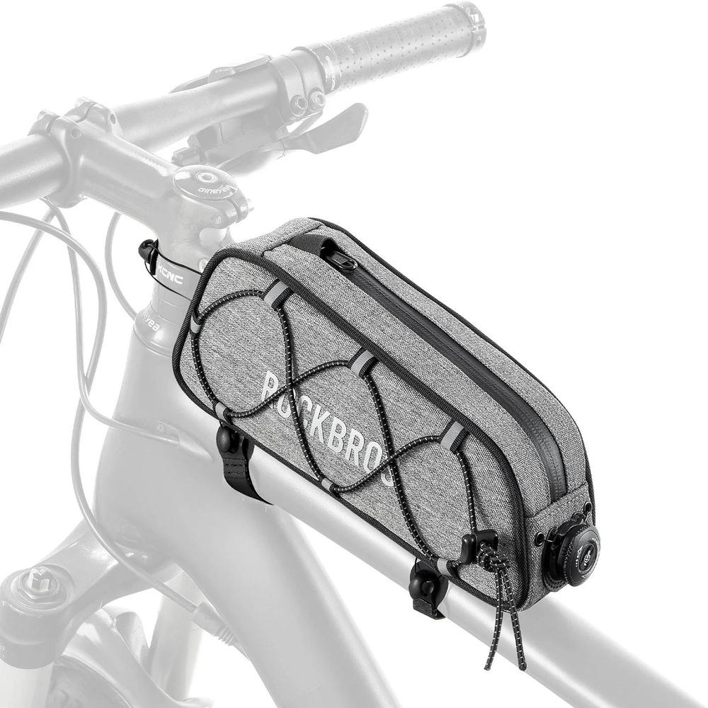 Rockbros 30120045003 Road To Sky Bicycle Bag The Top Frame Tube , Waterproof , 0.7L Gray