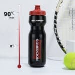 Rockbros 750 Ml Bike Bottle Transparent Black With Red Mouthpiece