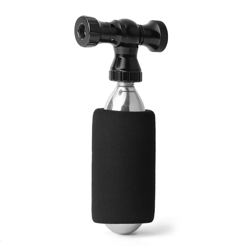 Rockbros Co₂ Pump , Aluminum Alloy Valve Head , Cartridge Free , Presta / Schrader Compatible Black