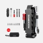 Rockbros Multitool Bicycle Tool Set With Ratchet Wrench And Tire Levers Black