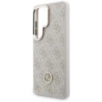 Guess 4G Big Rhinestone Triangle Strap MagSafe pink Samsung Galaxy S26 Ultra Tok